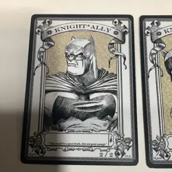 3 Autographed Signed, RK Post token magic the gathering Batman Knight ally token - Image 2