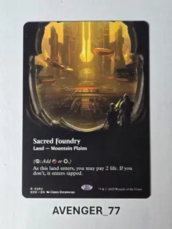 Magic the Gathering MTG #0282 Sacred Foundry Borderless Edge of Eternities EOE - Image 1