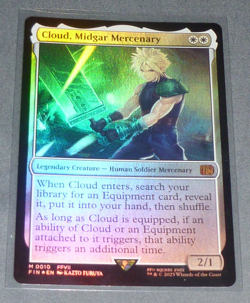Cloud, Midgard Mercenary M 0010 FOIL Final Fantasy Magic the Gathering MTG NM - Image 1