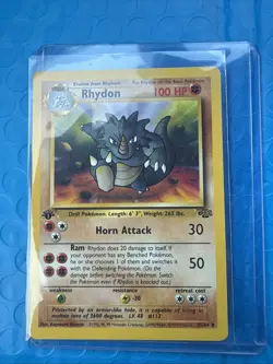 RHYDON #45/64 JUNGLE 1ST EDITION 1999 POKEMON TCG - Image 1