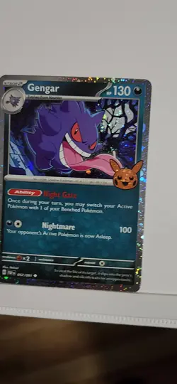 🌀 Pokemon Gengar 057/097 Cosmo Holo With Fart Swirls Trick Or Trade 2024 🌀 - Image 2