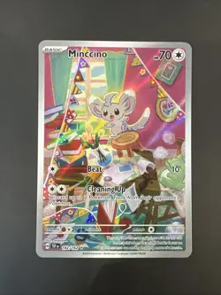 POKEMON TEMPORAL FORCES MINCCINO ILLUSTRATION RARE 182/162 TCG HOLO - Image 1