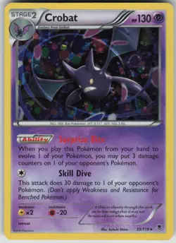 Pokemon TCG Crobat Rare XY - Phantom Forces 33/119 - Image 1
