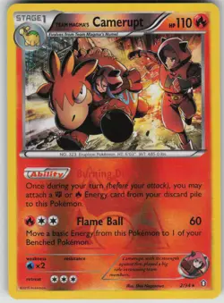Pokemon TCG Team Magma's Camerupt Holo Rare Reverse Holo Double Crisis 2/34 - Image 1