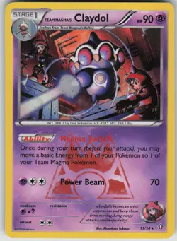 Pokemon TCG Team Magma's Claydol Holo Rare Double Crisis 11/34 - Image 1