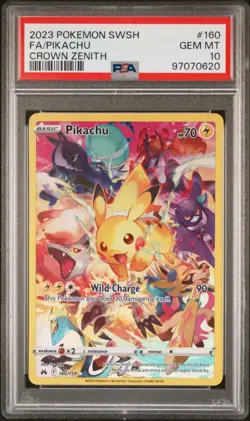PSA 10 2023 Pokemon Sword And Shield Crown Zenith: #160 Full Art Pikachu - Image 1