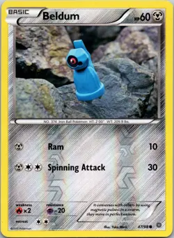 Beldum 47/98 XY - Ancient Origins Reverse Holo Pokemon TCG NM / LP - Image 1