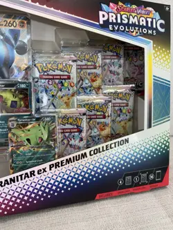 Pokemon Prismatic Evolutions Lucario EX & Tyranitar EX Premium Collection Box - Image 3