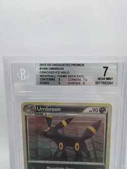 Umbreon 10/90 - Undaunted - Cracked Ice Holo - Pokemon - Beckett 7 - Image 2