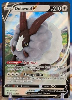 Pokemon Rebel Clash - Dubwool V #153/192 Holo Ultra Rare - Image 1