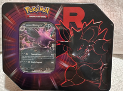 Pokemon TCG ~Team Rocket Tin~ Nidoking ex - 5 Booster Packs + Promo - NEW SEALED - Image 1