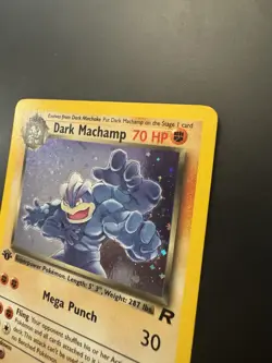 Pokemon Dark Machamp 1st Edition Holo Card 10/82 - Image 4