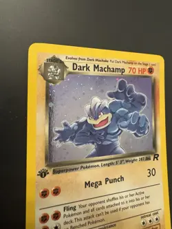 Pokemon Dark Machamp 1st Edition Holo Card 10/82 - Image 5
