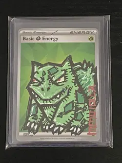 Pokemon Bulbasaur Custom Painted Card By Mendiolla 1/1 - Image 1