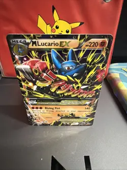 Pokemon TCG Mega-Lucario-EX Holo Rare Card Furious Fists 55/111 Lp - Image 1