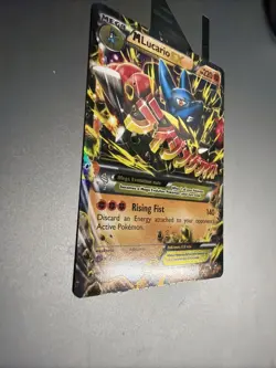 Pokemon TCG Mega-Lucario-EX Holo Rare Card Furious Fists 55/111 Lp - Image 4