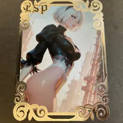 Goddess Story Gold METAL Card - Serial Number #183/200! 2B Anime *READ* - Image 1