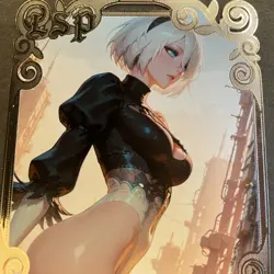Goddess Story Gold METAL Card - Serial Number #183/200! 2B Anime *READ* - Image 2