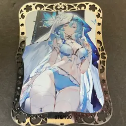 Goddess Story Gold METAL Card - Serial Number #076/100! Anime Bikini Girl - Image 1