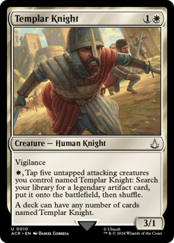 Templar Knight Assassin's Creed PLD Uncommon MAGIC THE GATHERING CARD ABUGames - Image 1