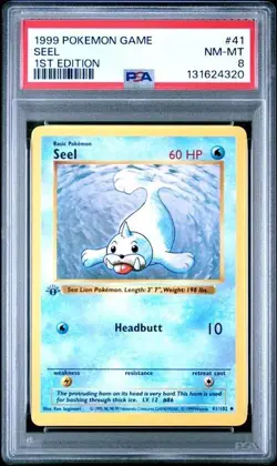 Base Set 1st Edition SEEL #41/102 PSA 8 1999 Pokemon Card Game - Image 1