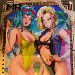 Goddess Story Gold METAL Card - Serial Number #075/200! Android 18 *READ* - Image 2