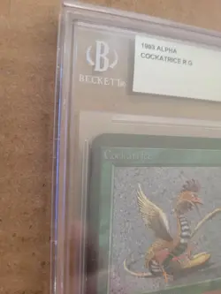 Cockatrice Alpha MTG Magic Green Rare Reserved List 1993 Vintage English NM Mint - Image 2