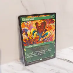 MTG Lotus Cobra Zendikar Rising Showcase Rare Green Creature Snake - Image 1