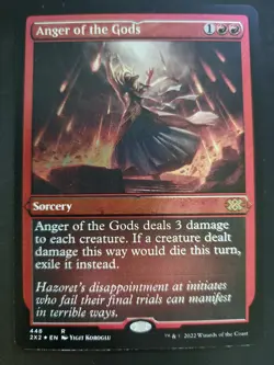 Anger of the Gods NM ETCHED FOIL Double Masters 2022 MTG FREE SHIPPING - Image 1