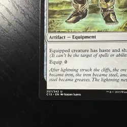 Lightning Greaves Uncommon Regular MTG Commander 2015 #257 LP - Image 4