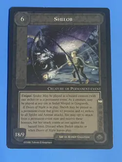 Middle Earth CCG 1995 - SHELOB - BLACK BORDER NON PLAYED - Image 1