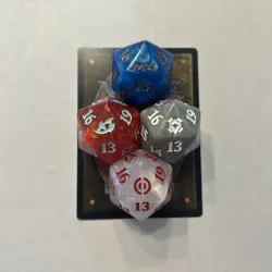 OVERSIZED D20 SPINDOWN Die Lot of 4 Magic the Gathering MTG - Image 1