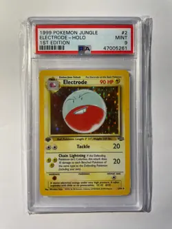 Pokemon Card Electrode 2/64 1st edition - 1999 Jungle - PSA 9! - Image 1
