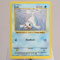 Pokemon TCG - Seel 41/102 Base Set Uncommon Shadowless WOTC 1999 - EXC - Image 2