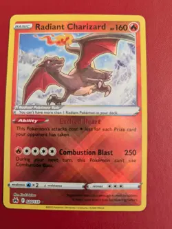 Pokemon TCG Radiant Charizard 20/159 Crown Zenith Holo Rare Near Mint Condition - Image 1