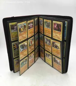 Pokemon Vulpix Trading Card Game Set With Leather Zipper Binder - Image 1