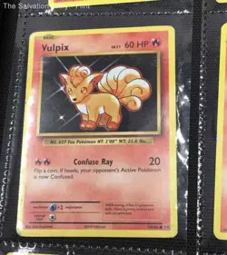Pokemon Vulpix Trading Card Game Set With Leather Zipper Binder - Image 3