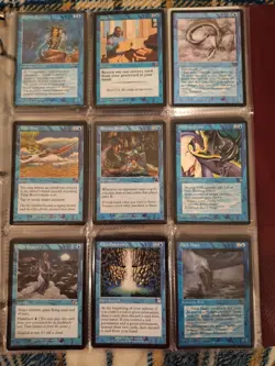 MTG Vintage Magic Gathering Cards Collection Binder - Rhystic Study + 6 Boosters - Image 2