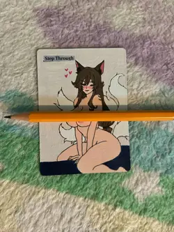 Magic-MTG / Altered / Step Through / Ahri Hand-Painted card - Image 1