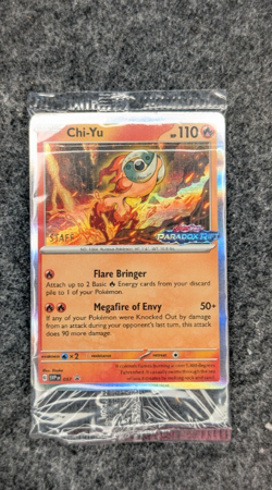Paradox Rift Staff Promo 4 Card Pack Holo Rare Pokemon TCG (SEALED) - Image 1