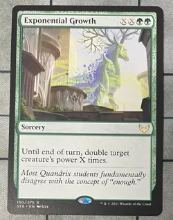 EXPONENTIAL GROWTH 130 Strixhaven School of Mages MTG Magic the Gathering NM - Image 1