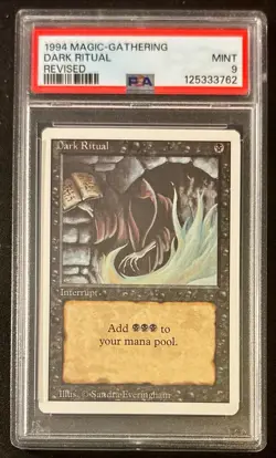 1994 MAGIC: THE GATHERING REVISED DARK RITUAL PSA 9 - Image 1