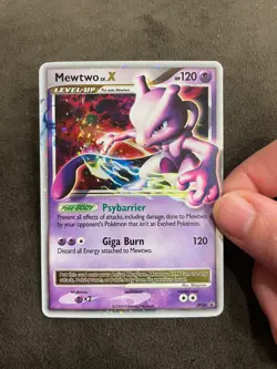 Mewtwo Lv. X DP28 Black Star Promo Holo Pokemon 2008 Diamond & Pearl LP - Image 2