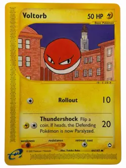 Voltorb - Aquapolis 64/147 2002 - E Reader - Pokemon TCG - WOTC - NM - Image 1