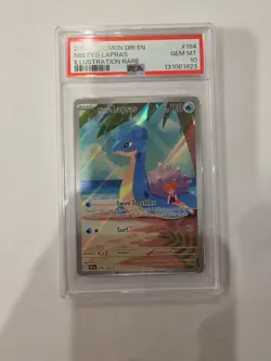 Misty's Lapras 194/182 Pokemon TCG Destined Rivals Illustration Rare PSA Gem 10 - Image 1