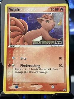 2005 Pokemon Vulpix Holo (ex Emerald) 72/106 - Image 1