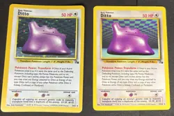 Ditto [Holo Rare] #3/62 and 18/62 | 1999 Pokemon Fossil (MP) - Image 1