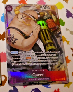 One Piece Romance Dawn Card English Carte Holo Queen OP01-097 SR Errata Mint - Image 1