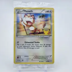 Meowth 53/83 - 20th Anniversary Stamp Promo Holo Pokemon Card - SEALED - Image 1