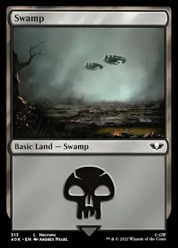 10x Swamp (313) NM-Mint, English Commander: Warhammer 40,000 MTG Magic - Image 1